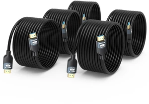RyzzRooa 8K HDMI 2.1 Cable 15FT 5-Pack, Ultra High Speed 48Gbps | 8K@60Hz, 4K@120Hz, VRR, ALLM, QFT, ARC/eARC, HDCP2.2/2.3, For PS5/4/3, Xbox, Gaming Monitor, TV, Computer, Soundbar RyzzRooa 8K HDMI 2.1 Cable 15FT 5-Pack, Ultra High Speed 48Gbps | 8K@60Hz, 4K@120Hz, VRR, ALLM, QFT, ARC/eARC, HDCP2.2/2.3, For PS5/4/3, Xbox, Gaming Monitor, TV, Computer, Soundbar