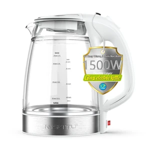 NISVITU 1.7L Dual Wall Cool Touch BPA-Free Electric Kettle, White | Glass Inner+PC Outer, 1500W Fast Boil Cordless Hot Water Boiler Electric Tea Kettle, Auto Shut-Off+Keep Warm NISVITU 1.7L Dual Wall Cool Touch BPA-Free Electric Kettle, White | Glass Inner+PC Outer, 1500W Fast Boil Cordless Hot Water Boiler Electric Tea Kettle, Auto Shut-Off+Keep Warm