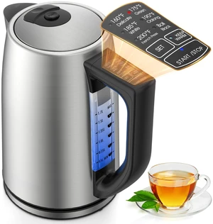Electric Kettle, Temperature Control Stainless Steel Electric Tea Kettle | 1.7L Electric Kettle with 6 Presets 1500W Fast Boiling Hot Water Kettle Electric Keep Warm Auto Shut Off Boil Dry Protection Electric Kettle, Temperature Control Stainless Steel Electric Tea Kettle | 1.7L Electric Kettle with 6 Presets 1500W Fast Boiling Hot Water Kettle Electric Keep Warm Auto Shut Off Boil Dry Protection