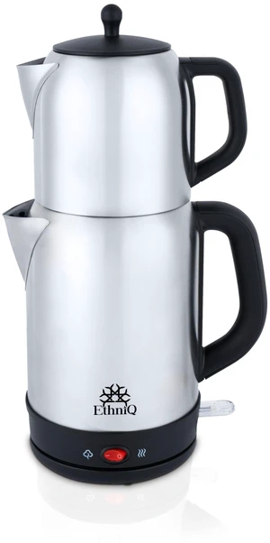 Ethniq TeaVibe Electric Turkish Tea Maker - Stainless Steel 120V Double Pot Kettle & Infuser, Boil-Dry Protection, Auto Shut-Off & Keep Warm Function, 1.7L Kettle + 1L Teapot Capacity Ethniq TeaVibe Electric Turkish Tea Maker - Stainless Steel 120V Double Pot Kettle & Infuser, Boil-Dry Protection, Auto Shut-Off & Keep Warm Function, 1.7L Kettle + 1L Teapot Capacity