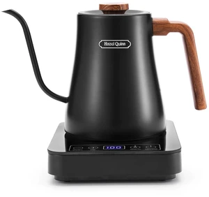 Hazel Quinn Gooseneck Electric Kettle, 0.8L Temperature Control, Black | 4H Keep Warm, 122212°F Temperature Control, 304 Stainless Steel, BPA-Free, 1000W Fast Boil, for Pour-Over Coffee Tea Hazel Quinn Gooseneck Electric Kettle, 0.8L Temperature Control, Black | 4H Keep Warm, 122212°F Temperature Control, 304 Stainless Steel, BPA-Free, 1000W Fast Boil, for Pour-Over Coffee Tea