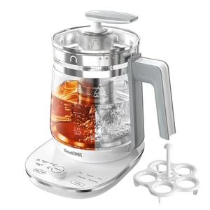ICOOKPOT Hot Electric Kettle with Tea Infuser and Temperature Control, 1.5L Stainless Steel Tea Maker & 1200W Rapid Boiling, Programmable Control for Coffee and More, White ICOOKPOT Hot Electric Kettle with Tea Infuser and Temperature Control, 1.5L Stainless Steel Tea Maker & 1200W Rapid Boiling, Programmable Control for Coffee and More, White