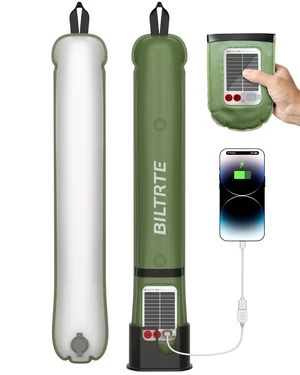 24" Inflatable Solar Camping Lantern IP66 TPU Emergency Hiking Light(Green) | 4000mAh Battery | Magnetic Hanging LED Tube | USB-C Rechargeable & Phone Charger for Outages, Backpacking & Survival Kits 24" Inflatable Solar Camping Lantern IP66 TPU Emergency Hiking Light(Green) | 4000mAh Battery | Magnetic Hanging LED Tube | USB-C Rechargeable & Phone Charger for Outages, Backpacking & Survival Kits