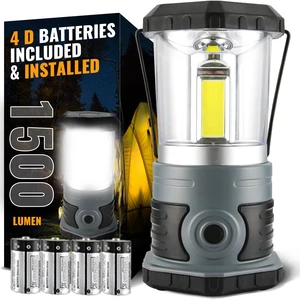 innofox LED Camping Lantern, 1500 LM Lanterns for Power Outages with 4 D Batteries Included, Battery Powered Lantern Flashlight with 4 Light Modes, Weatherproof Tent Light for Storms and Hurricanes innofox LED Camping Lantern, 1500 LM Lanterns for Power Outages with 4 D Batteries Included, Battery Powered Lantern Flashlight with 4 Light Modes, Weatherproof Tent Light for Storms and Hurricanes