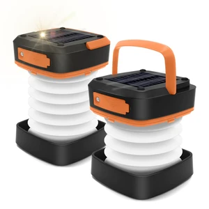 DIBMS 2-Pack Folding Solar Camping Lantern Flashlights Rechargeable Light | LED USB Rechargeable Lamp Emergency Power Outage Hurricane Tent Lights Backpacking Gear Survival Kit for Indoor Outdoor DIBMS 2-Pack Folding Solar Camping Lantern Flashlights Rechargeable Light | LED USB Rechargeable Lamp Emergency Power Outage Hurricane Tent Lights Backpacking Gear Survival Kit for Indoor Outdoor