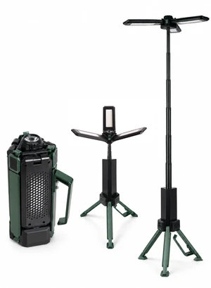 CuLiDing Telescopic Camping Light, 2500 Lumen, 15000mAh Rechargeable, Green | Extends to 43.7 in (1.1 m), Telescopic tripod base · Dual-zone dimmable · 3 color temperatures (3000K/4500K/6000K) CuLiDing Telescopic Camping Light, 2500 Lumen, 15000mAh Rechargeable, Green | Extends to 43.7 in (1.1 m), Telescopic tripod base · Dual-zone dimmable · 3 color temperatures (3000K/4500K/6000K)