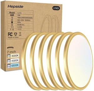 hepside 6PACK LED Flush Mount Ceiling Light, 3000K-4000K-6500K & 100W Equivalent Modern Kitchen Recessed Ceiling Lamp 15W 1500Lm 7 Inch for Bathroom Closet Laundry Bedroom hepside 6PACK LED Flush Mount Ceiling Light, 3000K-4000K-6500K & 100W Equivalent Modern Kitchen Recessed Ceiling Lamp 15W 1500Lm 7 Inch for Bathroom Closet Laundry Bedroom