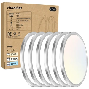 hepside 6PACK LED Flush Mount Ceiling Light, 3000K-4000K-6500K & 100W Equivalent Modern Kitchen Recessed Ceiling Lamp 15W 1500Lm 7 Inch for Bathroom Closet Laundry Bedroom hepside 6PACK LED Flush Mount Ceiling Light, 3000K-4000K-6500K & 100W Equivalent Modern Kitchen Recessed Ceiling Lamp 15W 1500Lm 7 Inch for Bathroom Closet Laundry Bedroom