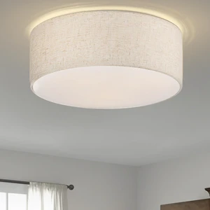 Galtlap 3-Light Ceiling Light Fixture, 13" Drum Flush Mount Lighting | Modern Close to Ceiling Lights with Fabric Linen Shade for Hallway Bedroom Kitchen Dining Living Room Galtlap 3-Light Ceiling Light Fixture, 13" Drum Flush Mount Lighting | Modern Close to Ceiling Lights with Fabric Linen Shade for Hallway Bedroom Kitchen Dining Living Room