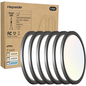 6PACK LED Flush Mount Ceiling Light, 3000K-4000K-6500K & 100W Equivalent Disc Closet Ceiling Light Fixture 7Inch 15W 1500LM Low-Profile Ceiling Fixture for Bathroom Hallway Bedroom Kitchen Basement 6PACK LED Flush Mount Ceiling Light, 3000K-4000K-6500K & 100W Equivalent Disc Closet Ceiling Light Fixture 7Inch 15W 1500LM Low-Profile Ceiling Fixture for Bathroom Hallway Bedroom Kitchen Basement