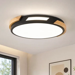 Modern LED Ceiling Light, Wood Dimmable Flush Mount Ceiling Light Fixture | Minimalist Round 5CCT Lighting Lamp with Acrylic Lampshade for Bedroom Hallway Laundry, Black 11.81" Modern LED Ceiling Light, Wood Dimmable Flush Mount Ceiling Light Fixture | Minimalist Round 5CCT Lighting Lamp with Acrylic Lampshade for Bedroom Hallway Laundry, Black 11.81"