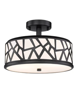 VICNIE Semi Flush Mount Ceiling Light Fixtures, 13 Inch 3-Light Farmhouse | Ceiling Light, Black Metal and Frosted Glass Plate for Hallway, Bedroom, Kitchen, Entryway VICNIE Semi Flush Mount Ceiling Light Fixtures, 13 Inch 3-Light Farmhouse | Ceiling Light, Black Metal and Frosted Glass Plate for Hallway, Bedroom, Kitchen, Entryway