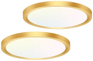 hepside 2PACK Flush Mount LED Ceiling Light Fixture Golden, 12Inch 28W, Dimmable 3000K-4500K-6000K Ceiling Lamp 3200LM Low Profile Ceiling Light for Kitchen Bedroom Hallway hepside 2PACK Flush Mount LED Ceiling Light Fixture Golden, 12Inch 28W, Dimmable 3000K-4500K-6000K Ceiling Lamp 3200LM Low Profile Ceiling Light for Kitchen Bedroom Hallway