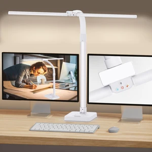 GAEFURY LED Desk Lamp for Home Office, 24W Bright Desk Lamp with Phone Holder Base - 25 Lighting Modes Eye-Caring Desk Light Adjustable Gooseneck Lamp for Workbench Drafting Reading Study-White GAEFURY LED Desk Lamp for Home Office, 24W Bright Desk Lamp with Phone Holder Base - 25 Lighting Modes Eye-Caring Desk Light Adjustable Gooseneck Lamp for Workbench Drafting Reading Study-White