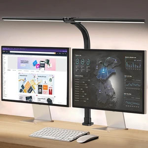AKRRYR Led Desk Lamp for Home Office,24W Bright Eye-Caring Desk Light with Clamp,5 brightness and 5 temperatures Dimmable Workbench Task Light, Adjustable Gooseneck Table Lamp for Monitor Study(black) AKRRYR Led Desk Lamp for Home Office,24W Bright Eye-Caring Desk Light with Clamp,5 brightness and 5 temperatures Dimmable Workbench Task Light, Adjustable Gooseneck Table Lamp for Monitor Study(black)