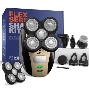 Freebird FlexSeries Electric Head & Body Hair Shaver - Mens Cordless Rechargeable Wet/Dry Skull Bald Head Back & Groin (Shaver Kit + Blade Refill) Freebird FlexSeries Electric Head & Body Hair Shaver - Mens Cordless Rechargeable Wet/Dry Skull Bald Head Back & Groin (Shaver Kit + Blade Refill)