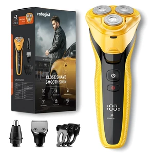 rategist Rechargeable Electric Razor for Men: 3-in-1 Shaver for Beard/Nose/Sideburns - IPX7 Waterproof Travel Kit - Turbo Speed & Precision Blades,Cyber Yellow rategist Rechargeable Electric Razor for Men: 3-in-1 Shaver for Beard/Nose/Sideburns - IPX7 Waterproof Travel Kit - Turbo Speed & Precision Blades,Cyber Yellow