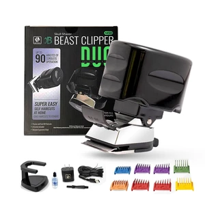 Skull Shaver Beast Clipper Duo, Home Haircut and Grooming Kit, Cordless | Cordless Home Haircut Kit with Japanese Steel Blades, 8 Cutting Combs & Adjustable Guards, 90 Minutes of Use Skull Shaver Beast Clipper Duo, Home Haircut and Grooming Kit, Cordless | Cordless Home Haircut Kit with Japanese Steel Blades, 8 Cutting Combs & Adjustable Guards, 90 Minutes of Use