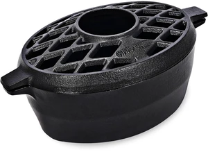 GOOD GAIN Wood Stove Steamer Cast Iron,Fireplace Humidifier,2.5Qt,Black | Matte Black Finish, Rust Resistant, Lattice Top,Wood Burning Stove Indoor Decorative. GOOD GAIN Wood Stove Steamer Cast Iron,Fireplace Humidifier,2.5Qt,Black | Matte Black Finish, Rust Resistant, Lattice Top,Wood Burning Stove Indoor Decorative.