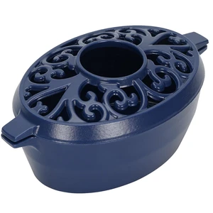 GoCampDirect Wood Stove Steamer - 2.5 Quart Wood Stove Humidifier, Blue | Full Porcelain Enamel, Rust Resistant, Coated Cast Iron humidifier, Matte Black Finish with Lattice Top GoCampDirect Wood Stove Steamer - 2.5 Quart Wood Stove Humidifier, Blue | Full Porcelain Enamel, Rust Resistant, Coated Cast Iron humidifier, Matte Black Finish with Lattice Top