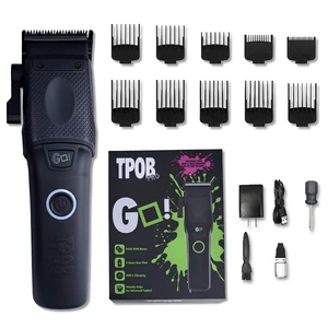TPOB GO Professional Barber Hair Clippers for Men - 7000-9000 RPM TORQ Motor with Instant Boost, Graphene Architek Blade, Cordless Hair Cutting Machine with 5-Click Lever & 4-Hour Battery (Black) TPOB GO Professional Barber Hair Clippers for Men - 7000-9000 RPM TORQ Motor with Instant Boost, Graphene Architek Blade, Cordless Hair Cutting Machine with 5-Click Lever & 4-Hour Battery (Black)