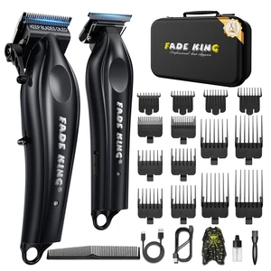 FADEKING® Professional Hair Clippers and Beard Trimmer for Men,Cordless Barber Clippers and Zero-Gap Trimmer Set with DLC Blade,Ideal Gift for Father,Boyfriend and Husband FADEKING® Professional Hair Clippers and Beard Trimmer for Men,Cordless Barber Clippers and Zero-Gap Trimmer Set with DLC Blade,Ideal Gift for Father,Boyfriend and Husband