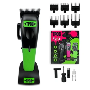 TPOB Play Professional Hair Clippers for Men 7500 RPM Barber Clipper with Rubber Grips, Cordless Rechargeable Hair Cutting Kit for Fades, Tapers & Home Haircuts (Black/Green/Pink) TPOB Play Professional Hair Clippers for Men 7500 RPM Barber Clipper with Rubber Grips, Cordless Rechargeable Hair Cutting Kit for Fades, Tapers & Home Haircuts (Black/Green/Pink)