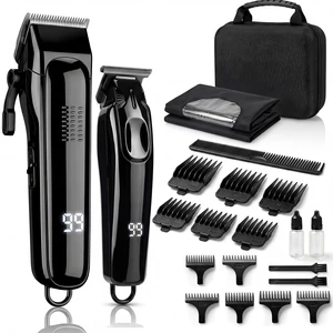 Professional Hair Clippers for Men & Zero Gapped Detail Trimmer Kit - 7000RPM Cordless Barber Set for Fades, Outlines & Edge-ups - Ceramic Blade, Invisible LED, Phone-Friendly Cape & Hard Travel Case Professional Hair Clippers for Men & Zero Gapped Detail Trimmer Kit - 7000RPM Cordless Barber Set for Fades, Outlines & Edge-ups - Ceramic Blade, Invisible LED, Phone-Friendly Cape & Hard Travel Case