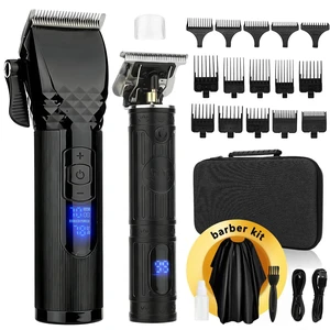 Soonsell Men Cordless Hair Clipper & T-Blade Trimmer Set,2in1Grooming Kit | Professional Barber Clippers, cordless USB charging Comes with EVA storage bag Soonsell Men Cordless Hair Clipper & T-Blade Trimmer Set,2in1Grooming Kit | Professional Barber Clippers, cordless USB charging Comes with EVA storage bag