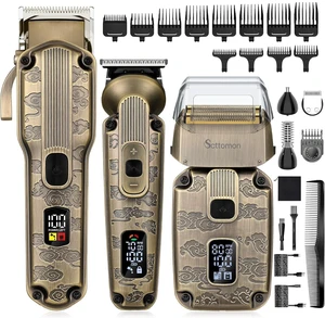 Scttomon Beard Trimmer Kit Hair Clipper Set Professional Electric Foil Shaver Razor for Men Haircutting Machine for Barber Clippers and Trimmers Grooming Kit Nose Body Hair Trimmer Scttomon Beard Trimmer Kit Hair Clipper Set Professional Electric Foil Shaver Razor for Men Haircutting Machine for Barber Clippers and Trimmers Grooming Kit Nose Body Hair Trimmer