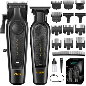 VGR 197&995 Professional Hair Clippers for Men and Trimmer Set for Fade | 6500/7000 RPM, 2000mAh batteries, 200/300min runtime, Ceramic & Stainless Steel Blades, Titanium Blades, 10 Guide Combs VGR 197&995 Professional Hair Clippers for Men and Trimmer Set for Fade | 6500/7000 RPM, 2000mAh batteries, 200/300min runtime, Ceramic & Stainless Steel Blades, Titanium Blades, 10 Guide Combs