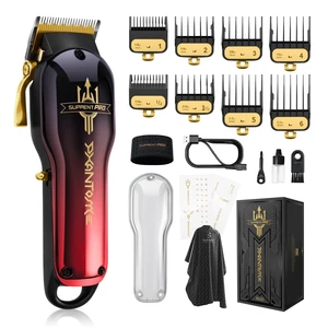 SUPRENT Hair Clippers for Barbers, Professional Barber kit with brushless Motor, Rechargeable Haircutting Kit with DIY Customizable Casing (RED) SUPRENT Hair Clippers for Barbers, Professional Barber kit with brushless Motor, Rechargeable Haircutting Kit with DIY Customizable Casing (RED)