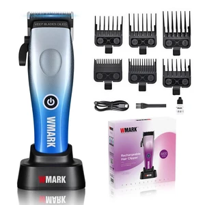 WMARK Hair Clippers for Men Professional Cordless Barber Clippers | Clippers for Hair Cutting with 8800 RPM High Speed DC Motor, Powder Metallurgy DLC Ceramic Fade Blades, Rechargeable NG-7013 WMARK Hair Clippers for Men Professional Cordless Barber Clippers | Clippers for Hair Cutting with 8800 RPM High Speed DC Motor, Powder Metallurgy DLC Ceramic Fade Blades, Rechargeable NG-7013