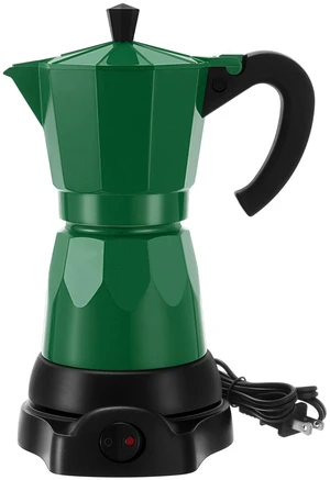 Lemosae 6 Cup Electric Espresso Coffee Maker 300ml Aluminum,Dark Green | Italian Coffee Pot Moka Maker, Portable Detachable Electric Base, Stovetop-free Operation for Home Travel, Holiday Gift Lemosae 6 Cup Electric Espresso Coffee Maker 300ml Aluminum,Dark Green | Italian Coffee Pot Moka Maker, Portable Detachable Electric Base, Stovetop-free Operation for Home Travel, Holiday Gift