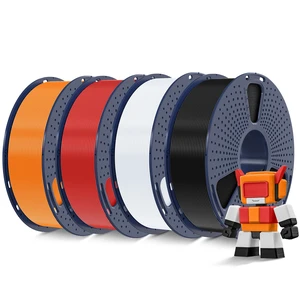 SUNLU High Speed PLA Filament 1.75mm, 4kg, Black+White+Red+Orange | 30mm/s - 600mm/s Print Range, 1kg per Spool, Pack of 4, High Flow Speedy 3D Printer PLA Filament, Fast Printing, Neatly Wound SUNLU High Speed PLA Filament 1.75mm, 4kg, Black+White+Red+Orange | 30mm/s - 600mm/s Print Range, 1kg per Spool, Pack of 4, High Flow Speedy 3D Printer PLA Filament, Fast Printing, Neatly Wound