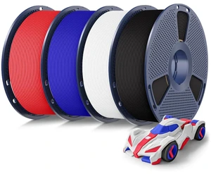 SUNLU High Speed PETG Filament 1.75mm 4KG, Black+White+Blue+Red | 30 - 600mm/s Print Range, 3D Printer Filament Bundle, Rapid PETG, Matte Finish, Fit Most FDM Printers, Bambu Labs Printer etc SUNLU High Speed PETG Filament 1.75mm 4KG, Black+White+Blue+Red | 30 - 600mm/s Print Range, 3D Printer Filament Bundle, Rapid PETG, Matte Finish, Fit Most FDM Printers, Bambu Labs Printer etc