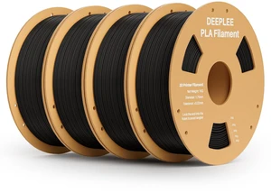 DEEPLEE PLA 1.75mm 3D Printer Filament, 4kg Black | Dimensional Accuracy +/- 0.02mm, Neatly Wound, No Clogging, Vacuum Package, Fits for Most FDM 3D Printers, Cardboard Spool DEEPLEE PLA 1.75mm 3D Printer Filament, 4kg Black | Dimensional Accuracy +/- 0.02mm, Neatly Wound, No Clogging, Vacuum Package, Fits for Most FDM 3D Printers, Cardboard Spool