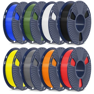 SUNLU PLA+2.0 3D Printer Filament, Multicolor Bundle, 8 Colors | Black+White+Grey+Blue+Red+Yellow+Olive Green+Orange, 250g Small Spools, 8 Pack, 2kg Total SUNLU PLA+2.0 3D Printer Filament, Multicolor Bundle, 8 Colors | Black+White+Grey+Blue+Red+Yellow+Olive Green+Orange, 250g Small Spools, 8 Pack, 2kg Total
