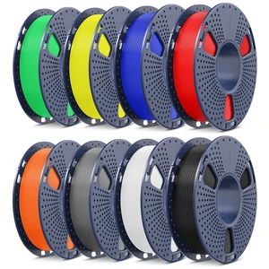 SUNLU PLA+2.0 3D Printer Filament, Multicolor Bundle, 8 Colors | Black+White+Grey+Red+Klein Blue+Yellow+Green+Sunny Orange, 250g Small Spools, 8 Pack, 2kg Total SUNLU PLA+2.0 3D Printer Filament, Multicolor Bundle, 8 Colors | Black+White+Grey+Red+Klein Blue+Yellow+Green+Sunny Orange, 250g Small Spools, 8 Pack, 2kg Total