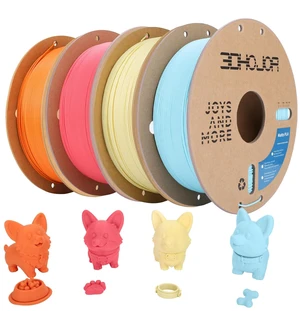 3DHoJor Matte PLA 3D Printing Filament 4 Pack, 4KG | Strawberry red+Light Blue+Almond Yellow+Tangerine 3DHoJor Matte PLA 3D Printing Filament 4 Pack, 4KG | Strawberry red+Light Blue+Almond Yellow+Tangerine