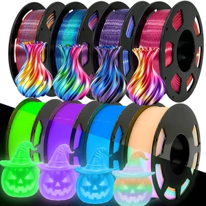 Meuymeu 8P Multicolor Glow in the Dark PLA+ & Tricolor Silk Filament 1.75mm | 200g Spool Bundle 3D Printer Fillament with Shiny Tricolor and Glow in the Dark Colors, BubbleFree & Smooth Printing Meuymeu 8P Multicolor Glow in the Dark PLA+ & Tricolor Silk Filament 1.75mm | 200g Spool Bundle 3D Printer Fillament with Shiny Tricolor and Glow in the Dark Colors, BubbleFree & Smooth Printing