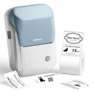 NIIMBOT B1 Label Maker,2 Inch Bluetooth Thermal Label Printer,Sky Blue | Labeling for Home Office School Small Business, Crafts, Retail,Support Smartphones & PC,Come With 1 Roll 50*30mm Tape NIIMBOT B1 Label Maker,2 Inch Bluetooth Thermal Label Printer,Sky Blue | Labeling for Home Office School Small Business, Crafts, Retail,Support Smartphones & PC,Come With 1 Roll 50*30mm Tape