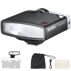 Godox Lux Junior Flash for Canon/Sony/Fujifilm/Nikon/Panasonic/Olympus | GN12 with 7 Levels Flash Power, 6000K±200K with S1/S2 Optical Control, GODOX Lux Junior Retro Camera Flash Godox Lux Junior Flash for Canon/Sony/Fujifilm/Nikon/Panasonic/Olympus | GN12 with 7 Levels Flash Power, 6000K±200K with S1/S2 Optical Control, GODOX Lux Junior Retro Camera Flash
