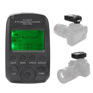 VC-818TX E-TTL Flash, 2.4G Transmitter Maximum Support for 1/8000s High Speed Synchronization Supports 8 Channels 30ID, for Camera VC-818TX E-TTL Flash, 2.4G Transmitter Maximum Support for 1/8000s High Speed Synchronization Supports 8 Channels 30ID, for Camera