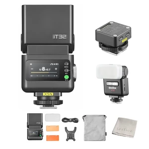 GODOX iT32 TTL Camera Flash with X5N Wireless Trigger for Nikon | Magnetic Hotshoe & Trigger 2-in-1, HSS 1/8000s, LED Modeling Light, Diffuser & Bounce Card, Rotatable Flash Head GODOX iT32 TTL Camera Flash with X5N Wireless Trigger for Nikon | Magnetic Hotshoe & Trigger 2-in-1, HSS 1/8000s, LED Modeling Light, Diffuser & Bounce Card, Rotatable Flash Head