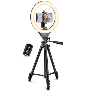 EICAUS 10'' Ring Light with Stand and Phone Holder, Cell Phone Tripod with Ringlight and Phone Holder, Selfie Ring Light for Live Streaming/Makeup/Photography, Compatible with All Cell Phones (Black) EICAUS 10'' Ring Light with Stand and Phone Holder, Cell Phone Tripod with Ringlight and Phone Holder, Selfie Ring Light for Live Streaming/Makeup/Photography, Compatible with All Cell Phones (Black)