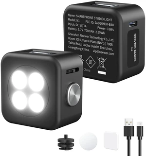 NEEWER Basics N1 Magnetic Phone Flash Speedlite & Selfie Light, 700mAh Mini | Compatible with iPhone Samsung Android, 18Ws GN12 Equivalent LED Ring Fill Lighting with Display for Photo NEEWER Basics N1 Magnetic Phone Flash Speedlite & Selfie Light, 700mAh Mini | Compatible with iPhone Samsung Android, 18Ws GN12 Equivalent LED Ring Fill Lighting with Display for Photo