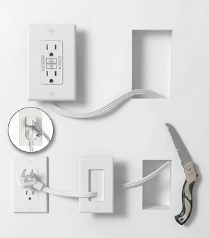 in-Wall Cable Management Kit, 8FT Cord TR Tamper Resistant GFCI Receptacle | With 2 AC Outlets, Angled Plug, Outlet Relocation Kit for Bathroom, Bedroom Nightstand & Living Room in-Wall Cable Management Kit, 8FT Cord TR Tamper Resistant GFCI Receptacle | With 2 AC Outlets, Angled Plug, Outlet Relocation Kit for Bathroom, Bedroom Nightstand & Living Room