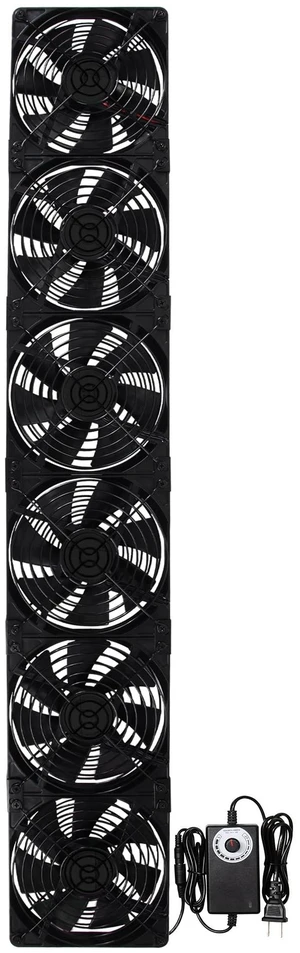 6x140mm PC Vent Cooling Fans with Magnetic Screws Kits and Adjustable Speed | Flexible 840mm 33.07inch Multi-Fan Cooling Fan Set with Magnetic Screws for Cabinet, Server, GPU Mining Rig, Chicken Coop 6x140mm PC Vent Cooling Fans with Magnetic Screws Kits and Adjustable Speed | Flexible 840mm 33.07inch Multi-Fan Cooling Fan Set with Magnetic Screws for Cabinet, Server, GPU Mining Rig, Chicken Coop
