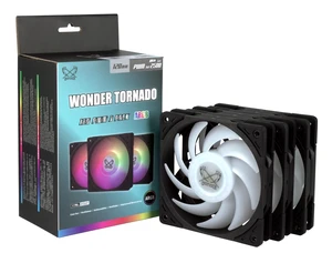 Scythe Wonder Tornado 120mm ARGB Computer case Fan for Gaming and Performance Build,12V 4pin Power, 3pin ARGB Lighting, 25mm Thickness, PBT Material, 2500RPM, 3-Pack Scythe Wonder Tornado 120mm ARGB Computer case Fan for Gaming and Performance Build,12V 4pin Power, 3pin ARGB Lighting, 25mm Thickness, PBT Material, 2500RPM, 3-Pack
